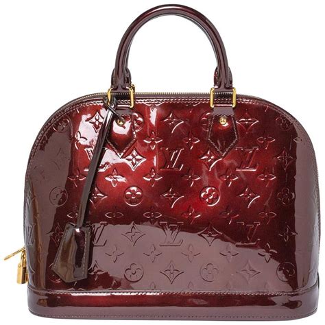 louis vuitton amarante monogram vernis alma pm bag